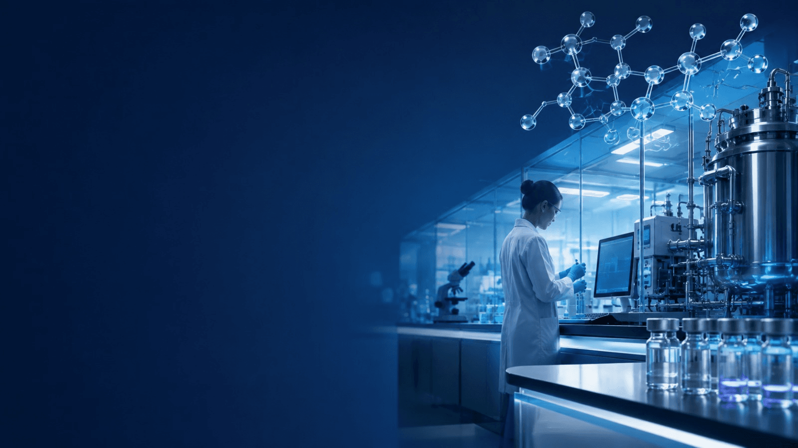 Scientist working in a pharmaceutical laboratory